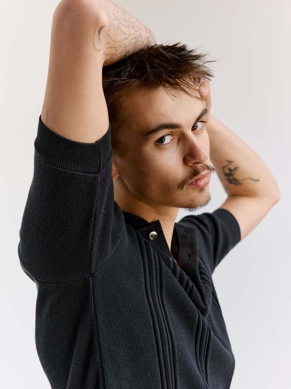 トップス taiga takahashi LOT.526 polo Knit Taiga-Takahashi-LOT-526-Polo-