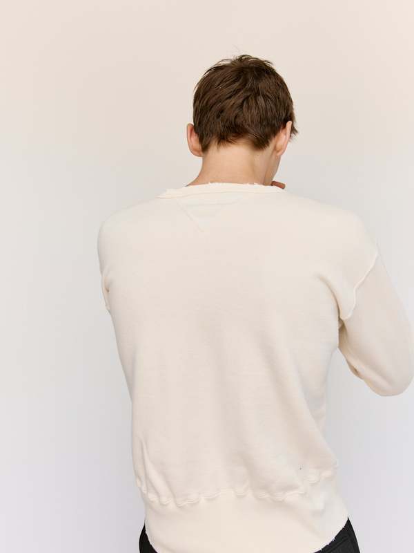 Taiga Takahashi LOT.603 Sweat Shirt - Ivory Paint | Garmentory