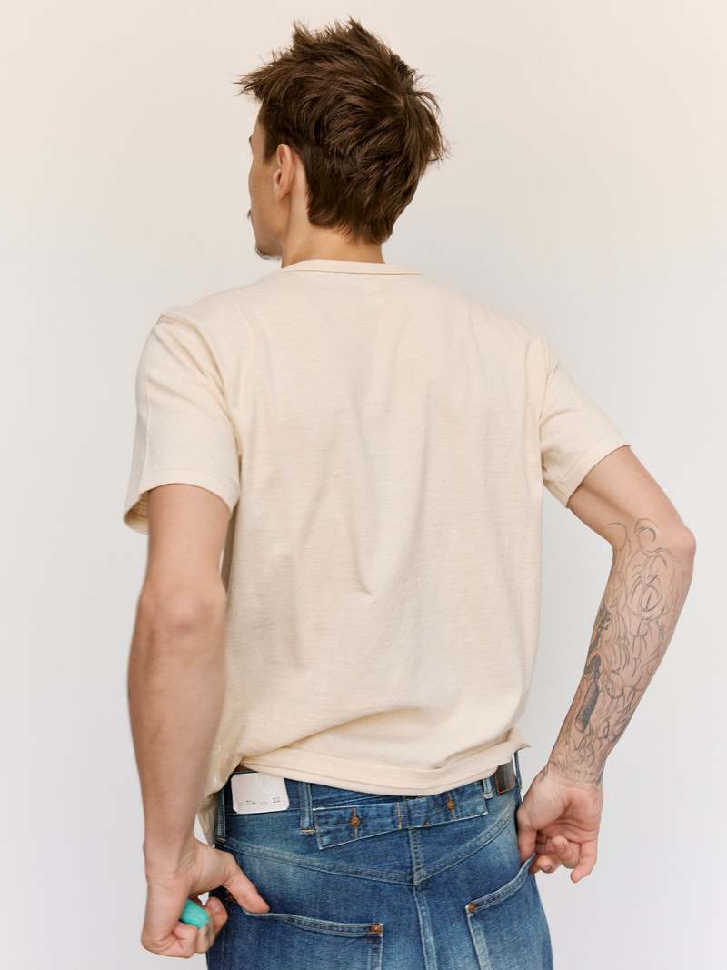 Taiga Takahashi LOT.616 Tee Shirt - Ivory Paint | Garmentory