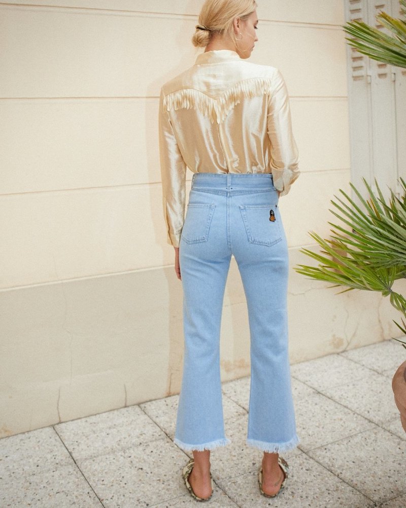 NANUSHKA Pyramid Wide Leg Jeans | Garmentory