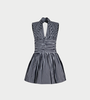 Patou Sleeveless Bloomer Mini Dress - Navy - Thumbnail 1