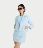 Patou Tailored Short Jacket - Blue - Thumbnail 2