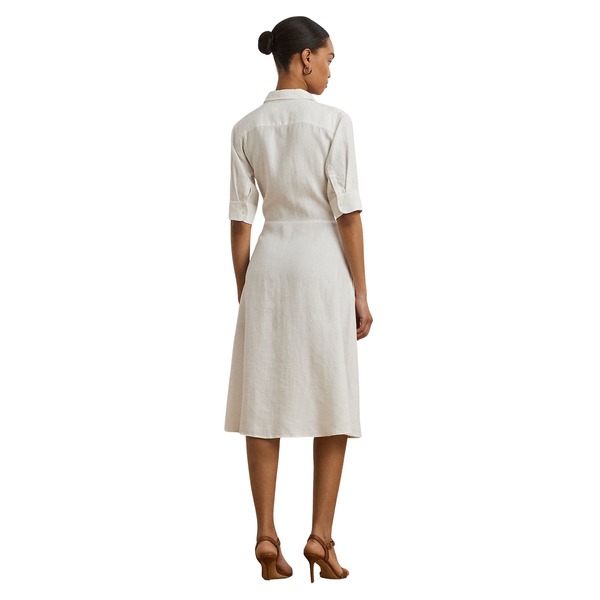 Lauren Ralph Lauren Wakana 3/4 Sleeve Casual Dress - White | Garmentory