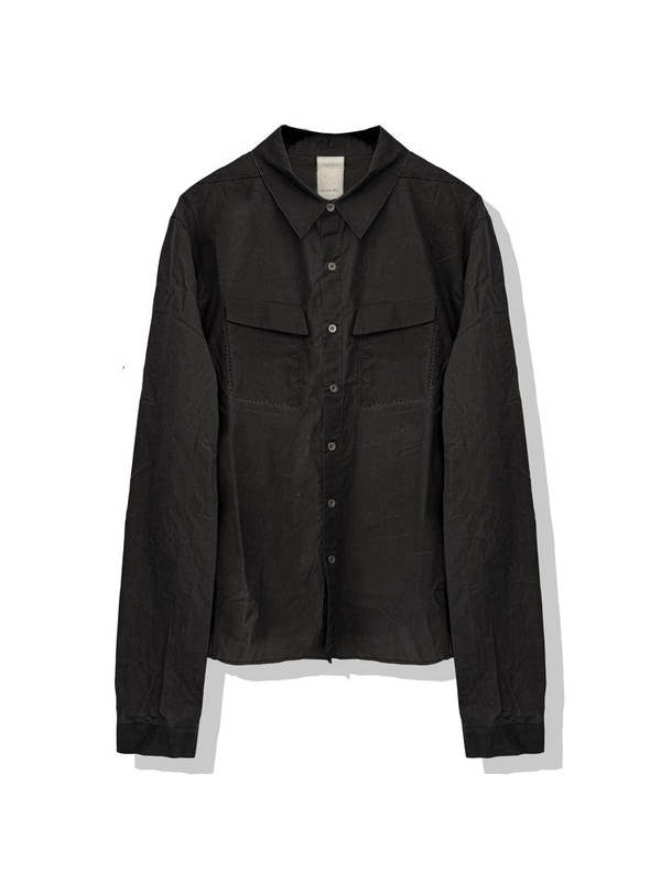 SAN263-1 Waxed Single Shirt - Black