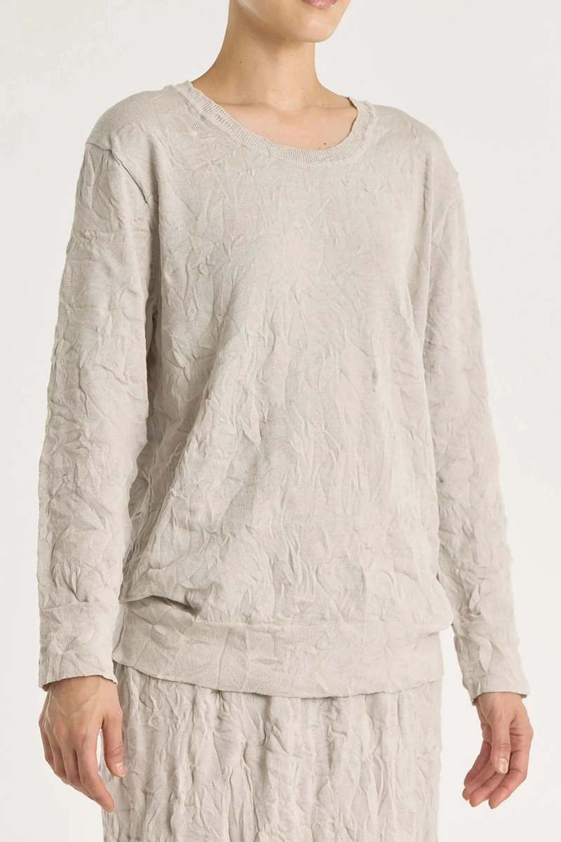 Black Crane Crinkled Summer Knit - Platinum Black Crane Crinkled Summer Knit - Platinum