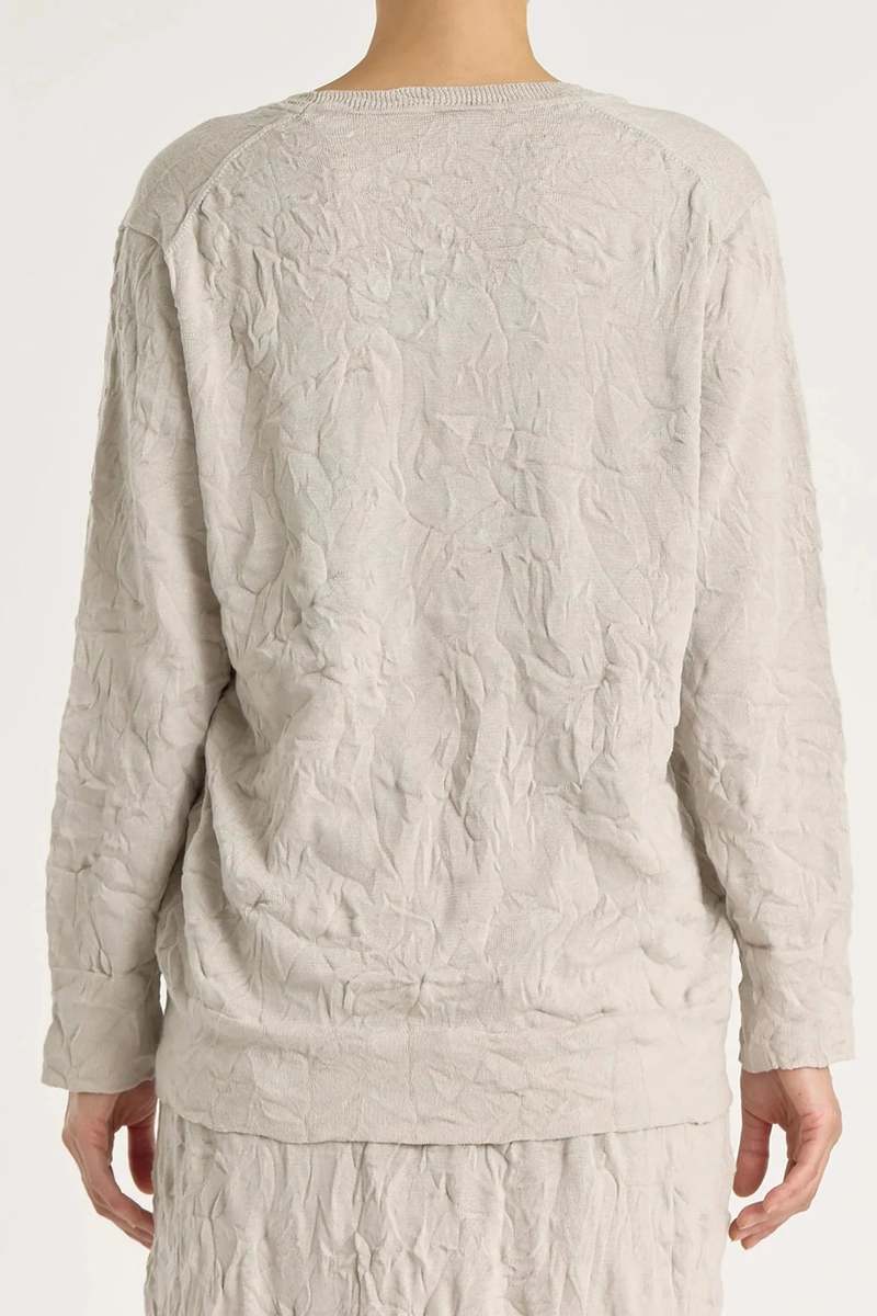 Black Crane Crinkled Summer Knit - Platinum Black Crane Crinkled Summer Knit - Platinum