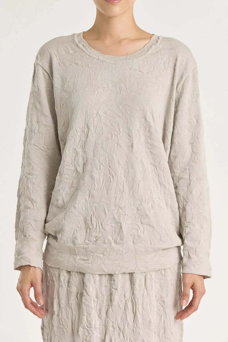 Black Crane Crinkled Summer Knit - Platinum Black Crane Crinkled Summer Knit - Platinum