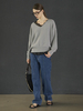 Maison De Ines V-Neck Loose-Fit Knit - Gray - Thumbnail 4
