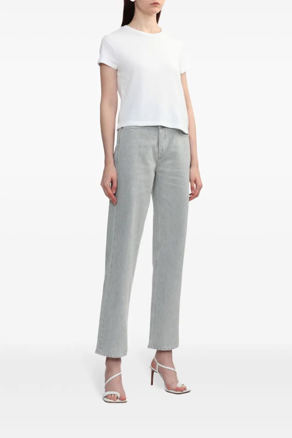 AGOLDE Adine Shrunken Tee - White