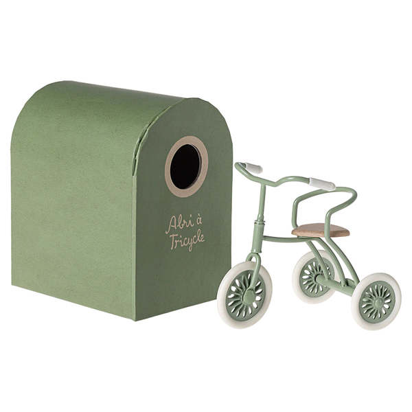 Maileg Mouse Miniature Tricycle - Green