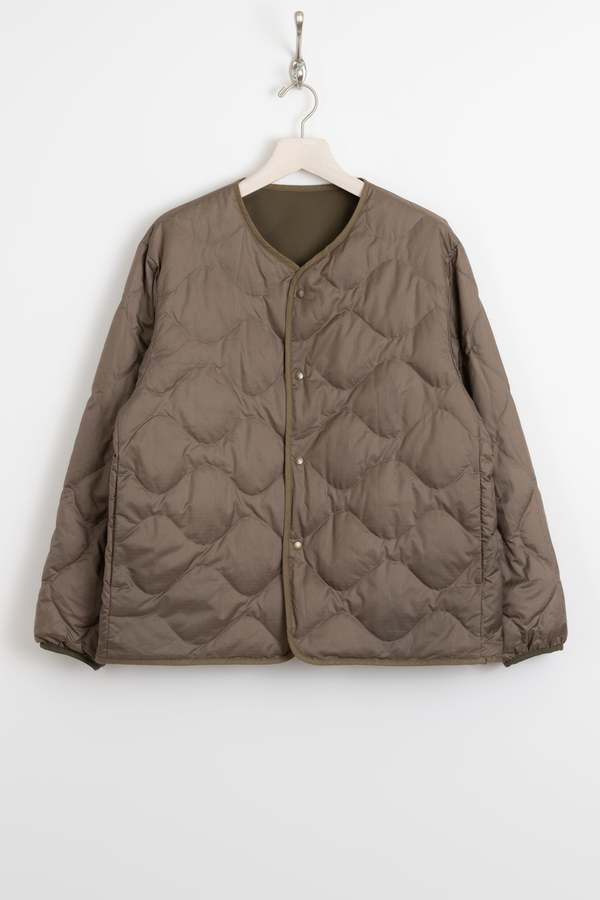 Nanamica Reversible Down Cardigan - Khaki | Garmentory