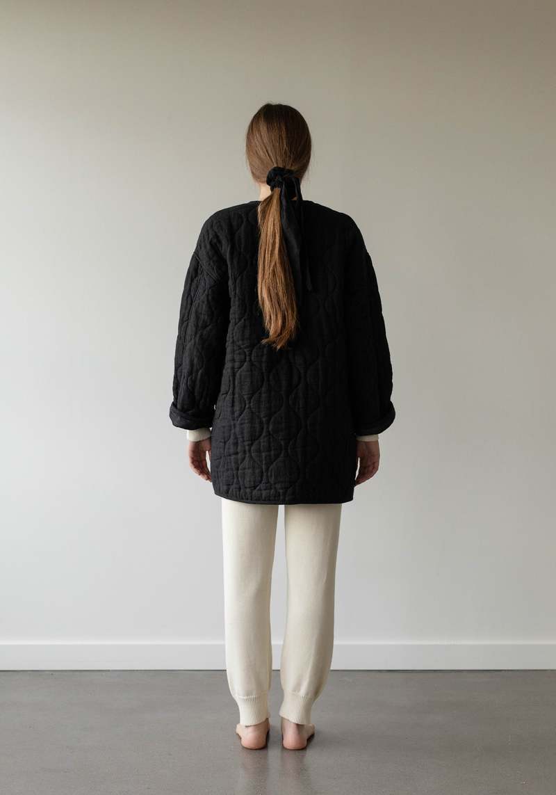 First Rite Quilted Coat - Black First Rite Quilted Coat - Black