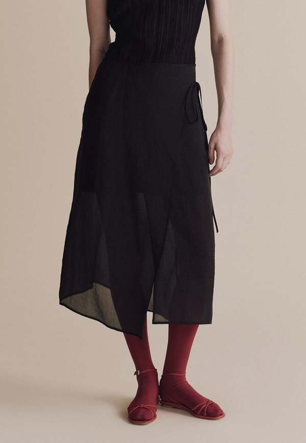 Mijeong Park Organza Wrap Skirt - Black