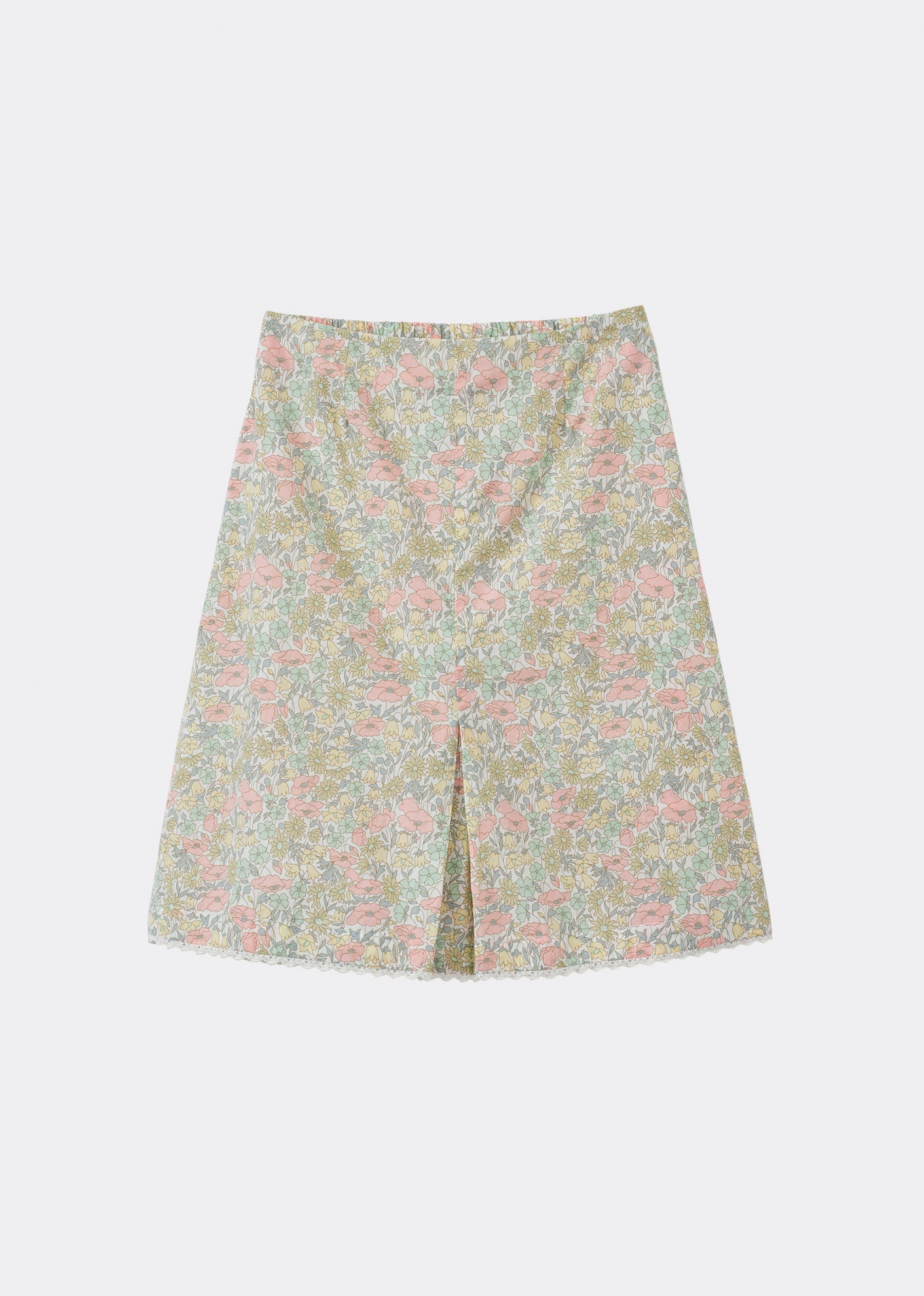 Caramel Bella Girl's Cotton Tana Lawn Skirt - Liberty Poppy