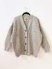 Happy French Gang Gaston Undyed Alpaca Cardigan - Silver - Thumbnail 1