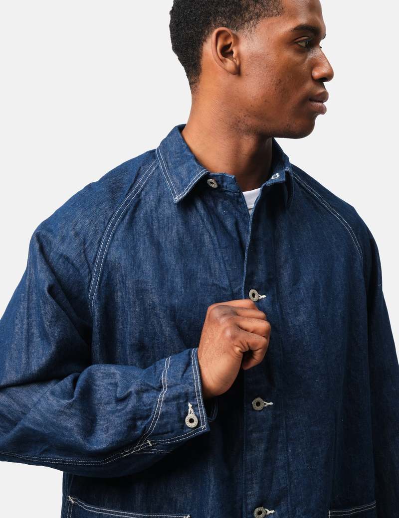 orSlow WWII Denim Coverall Jacket - Blue | Garmentory