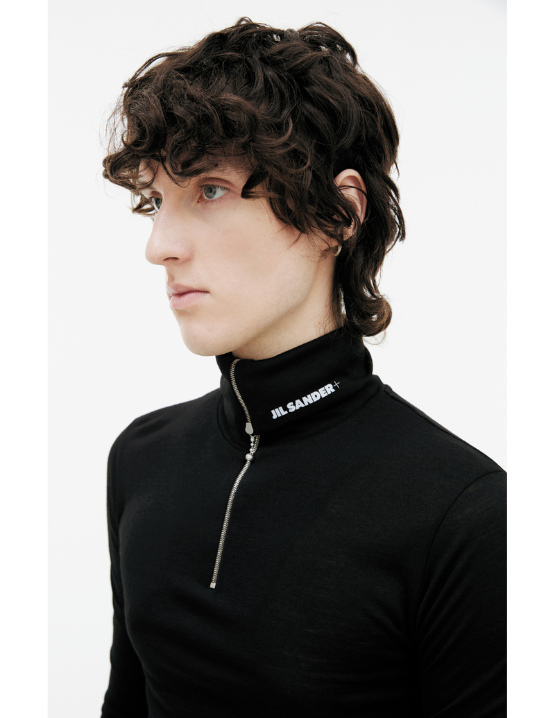 トップス jilsander + turtle neck black Jil Sander Zippered Turtleneck - Black | Garmentory