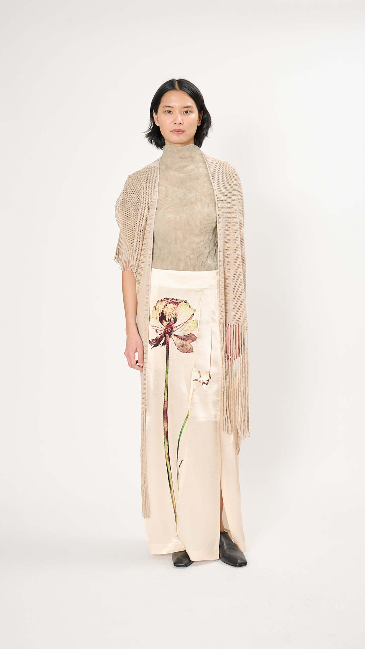 Issey Miyake Washi AP Cardigan - Oaka Beige | Garmentory