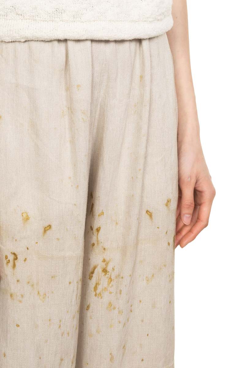 Mute Dance Dyed Linen and Silk Trousers - Hoary