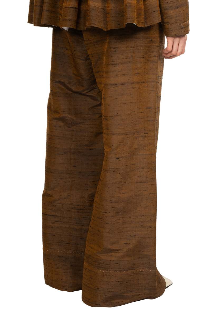 Mute Dance Silk Trousers - Brown