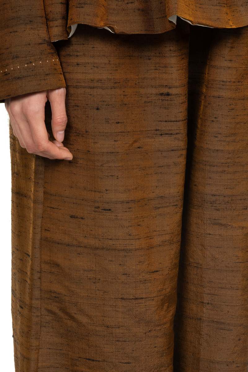 Mute Dance Silk Trousers - Brown
