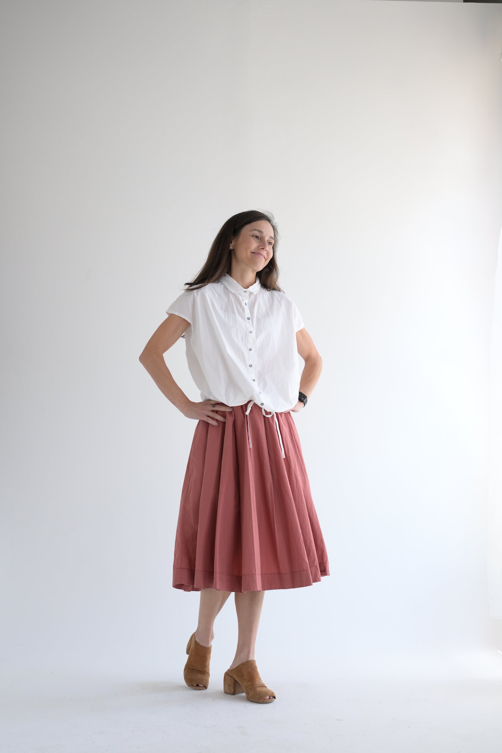 Album di Famiglia Pleated Skirt - Coral | Garmentory