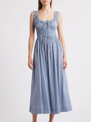 DEN Emmaretta Dress - Blue Gingham | Garmentory DEN Emmaretta Dress - Blue Gingham | Garmentory
