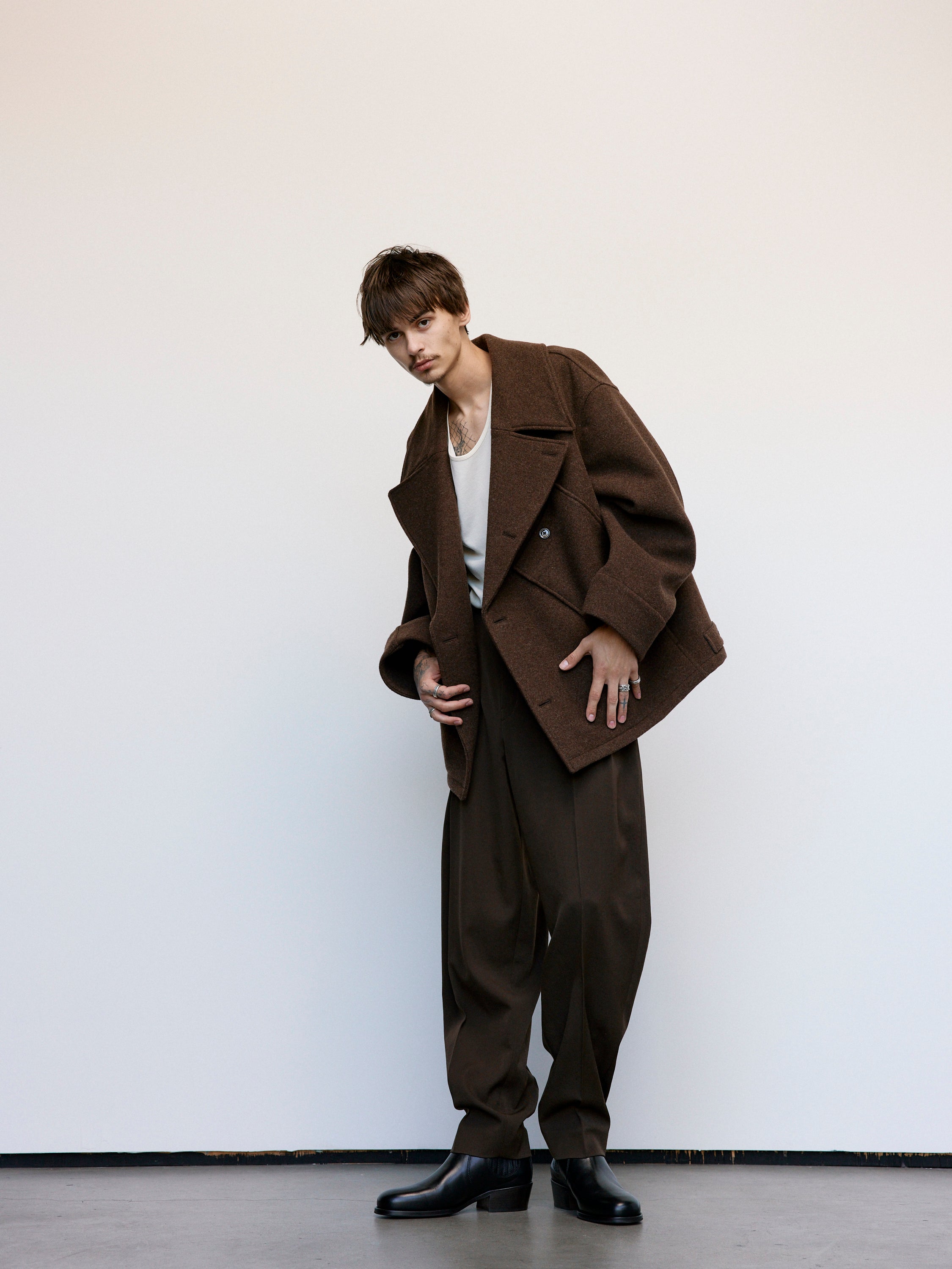 Lemaire Dispatch Peacoat - Brown | Garmentory