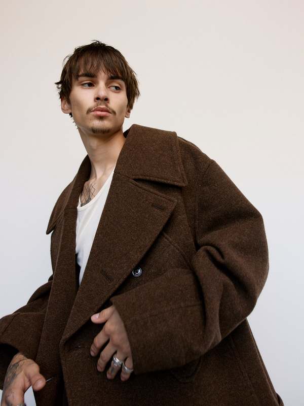 Lemaire Dispatch Peacoat - Brown | Garmentory