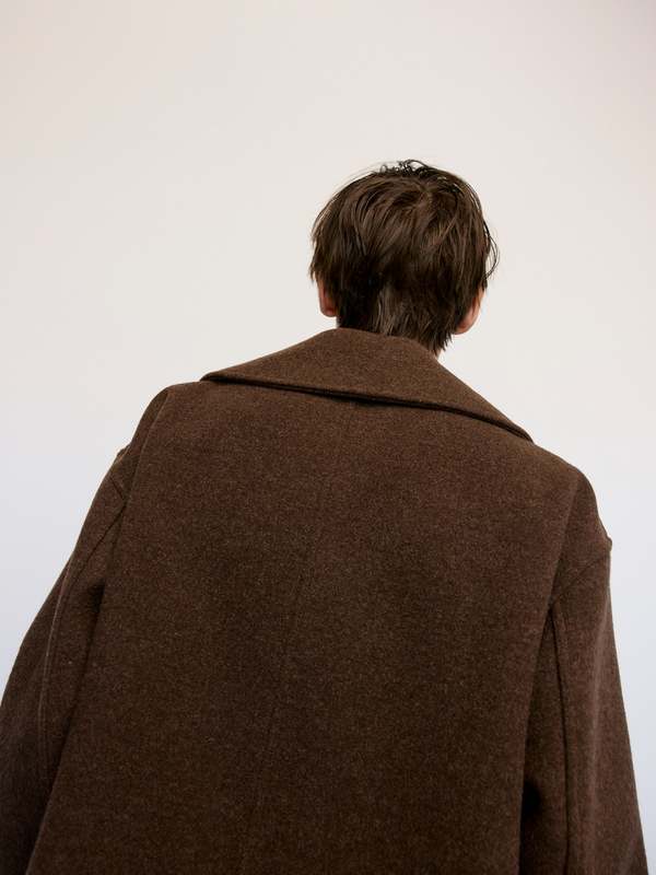 Lemaire Dispatch Peacoat - Brown | Garmentory