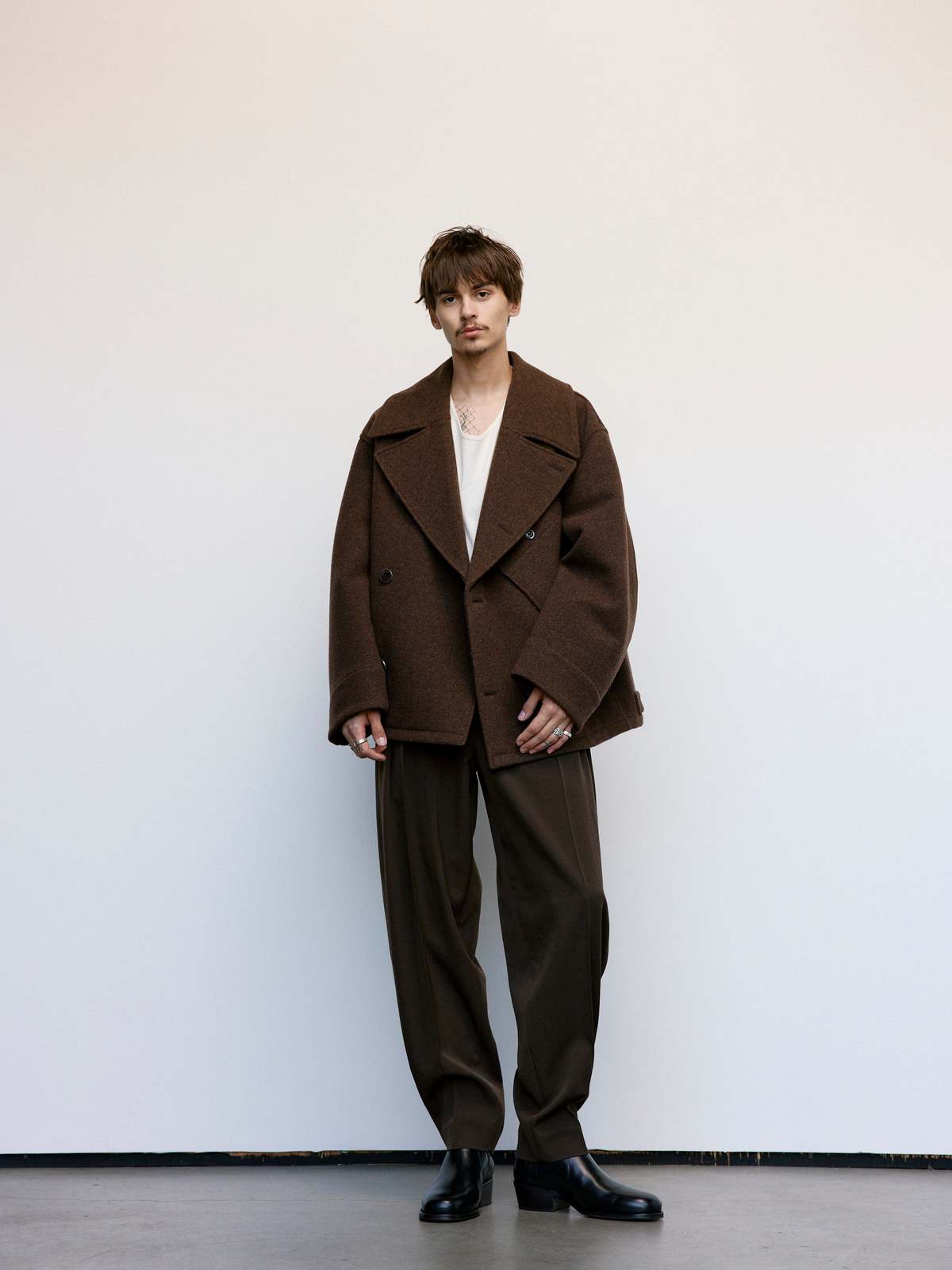 Lemaire Dispatch Peacoat - Brown | Garmentory