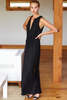 Emerson Fry Grecian Keyhole Dress - Black - Thumbnail 3