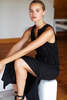 Emerson Fry Grecian Keyhole Dress - Black - Thumbnail 4