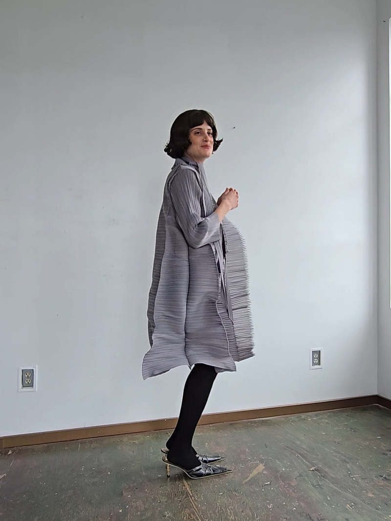 Issey Miyake Pleats Please Geo Dress - Silver