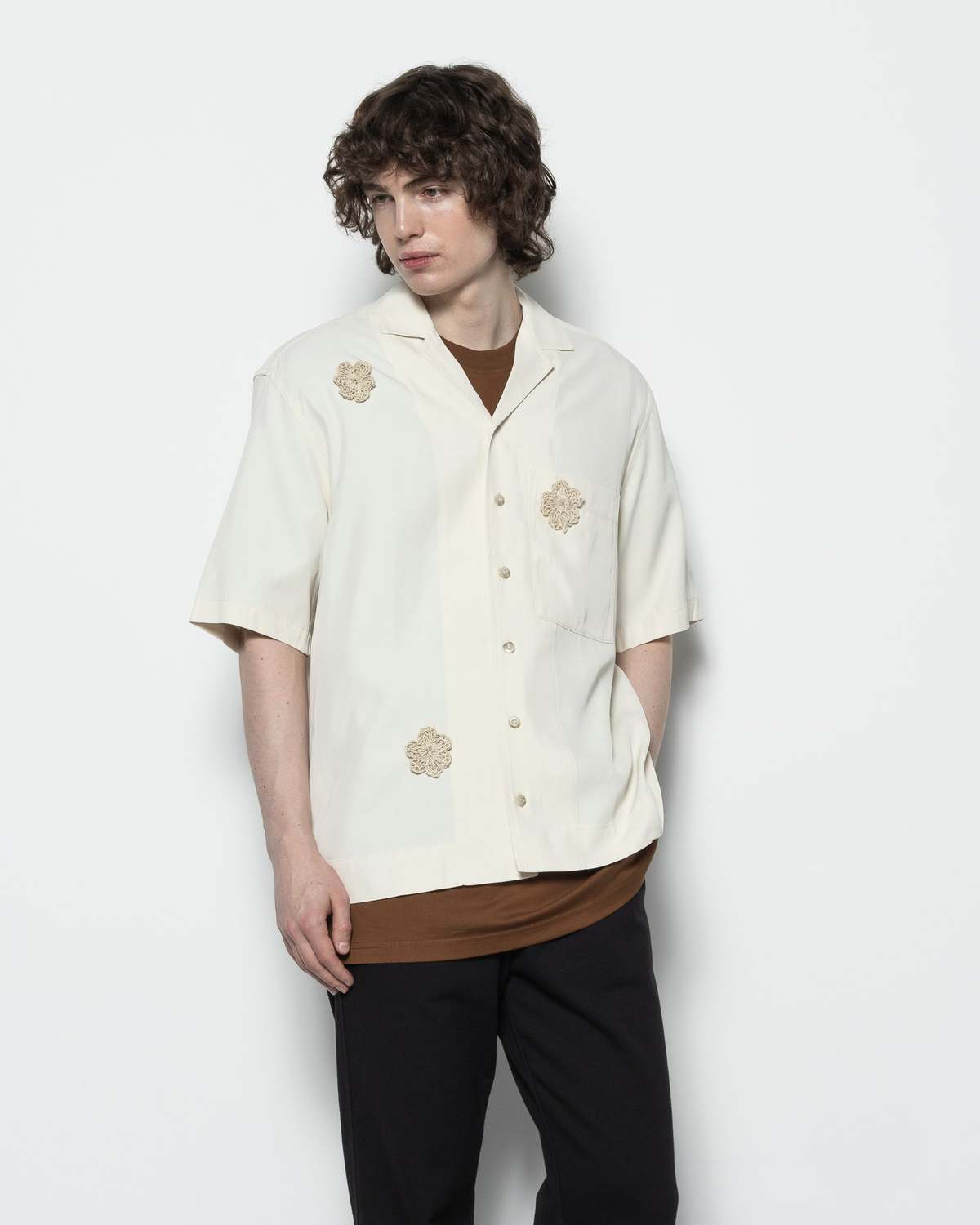 Song for the Mute Daisy S/S Box Shirt - White | Garmentory