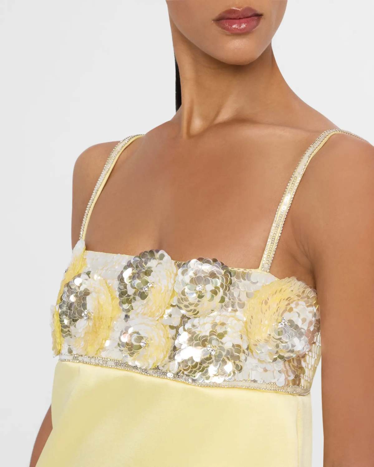 RETROFTE Lark Embroidered Dress - Yuzu