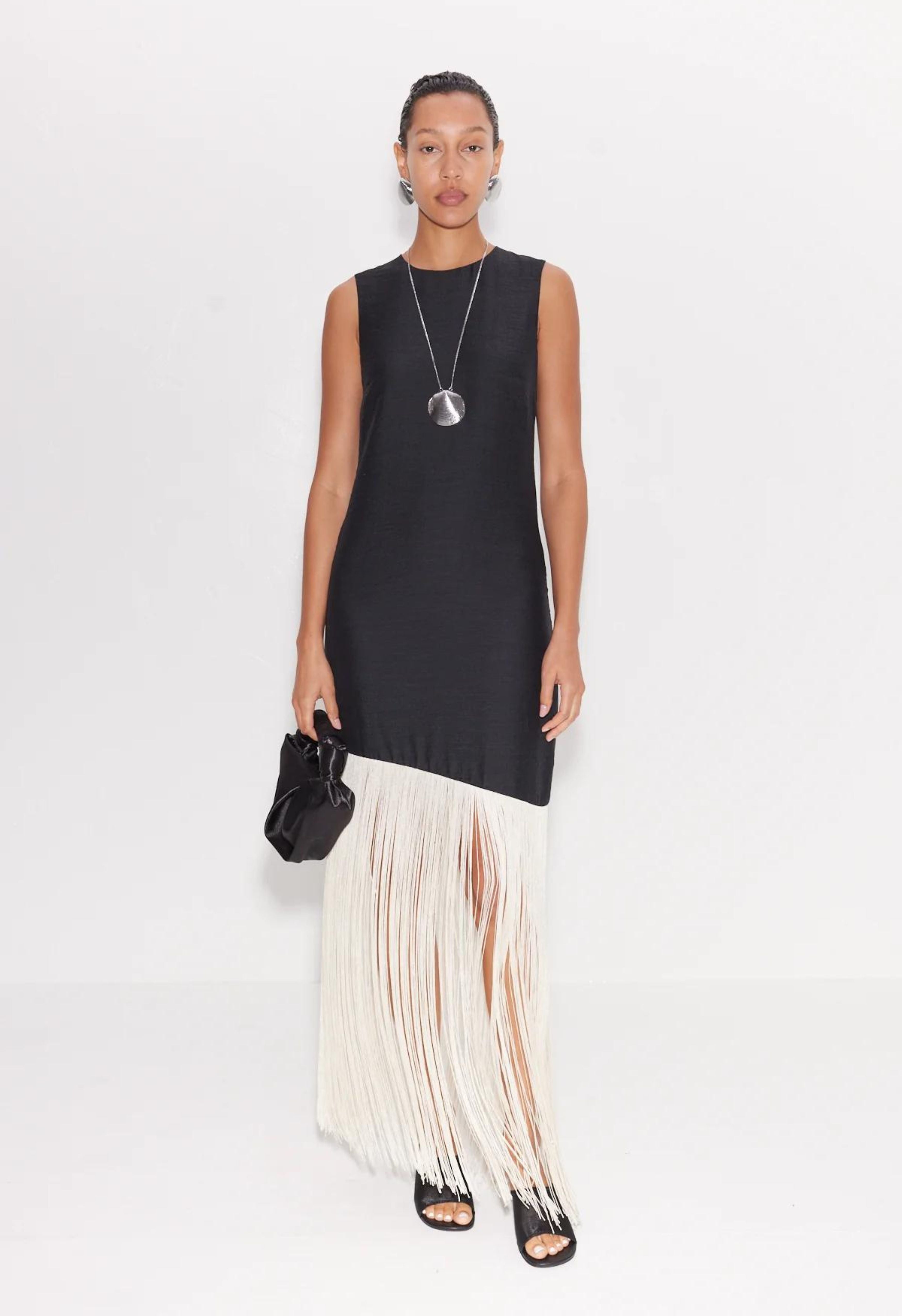 Simon Miller Casablanca Fringe Dress - Back/Seashell