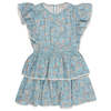 KIDS The New Society Melina Dress - Peony Powder Blue Print - Thumbnail 1