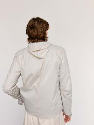 Gabriela Coll Garments NO.258 Technical Hooded Zip Shirt - Stone