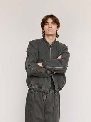 Gabriela Coll Garments NO.306 Washed Black Canvas Six Zipper