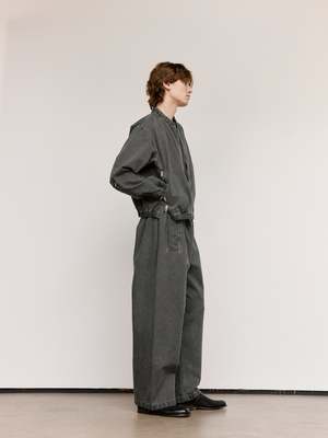 Gabriela Coll Garments NO.306 Washed Black Canvas Six Zipper