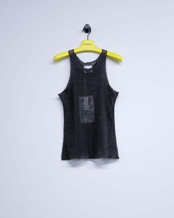 Gabriela Coll Garments NO.73 Linen Jersey Top - Washed Black