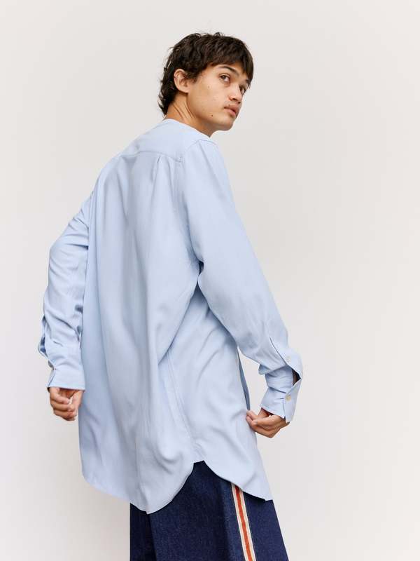 Wales Bonner Wave Shirt - Sky Blue | Garmentory