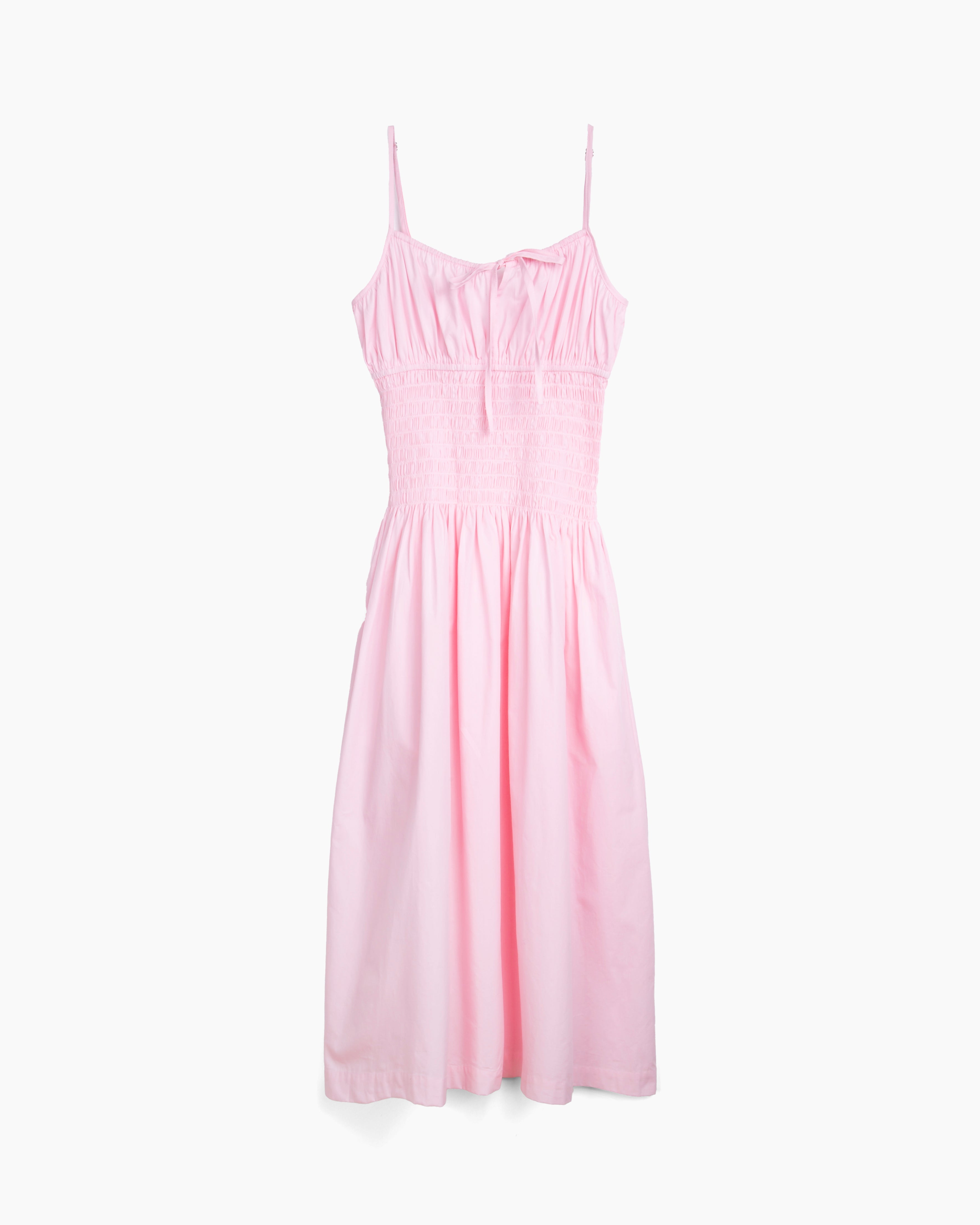 open lace back dress Aurora Geranium Print Silk Midi Dress – Ciao Lucia main image 0