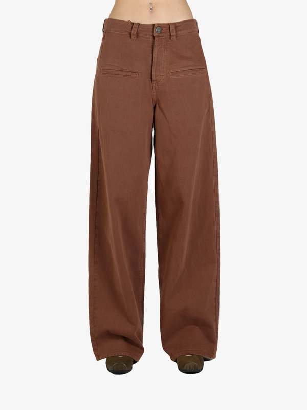 CLEMENTINE'S Uma Wang Ball Jeans - Brown/Rose