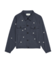 The Great. Garage Jacket with Daisy Embroidery - Slate - Thumbnail 5