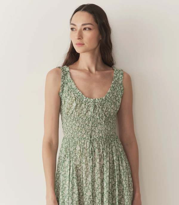 doen emmaretta dress green EMMARETTA DRESS – Clairvaux main image 0