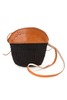 Swahili | AFRICAN MODERN Black Sisal and Leather Petite Zippered Purse - Thumbnail 2
