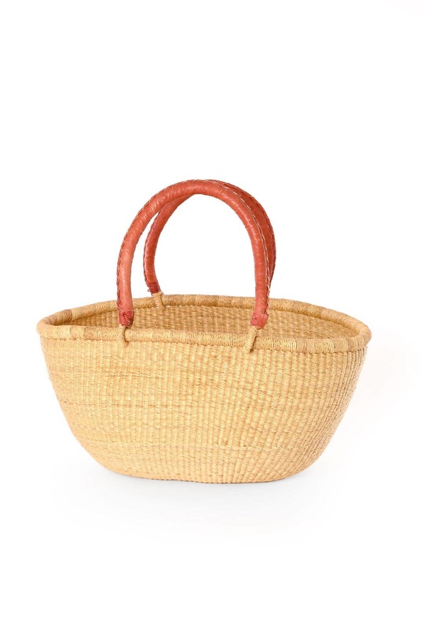 Swahili | AFRICAN MODERN Large Oval Picnic Basket - Natural