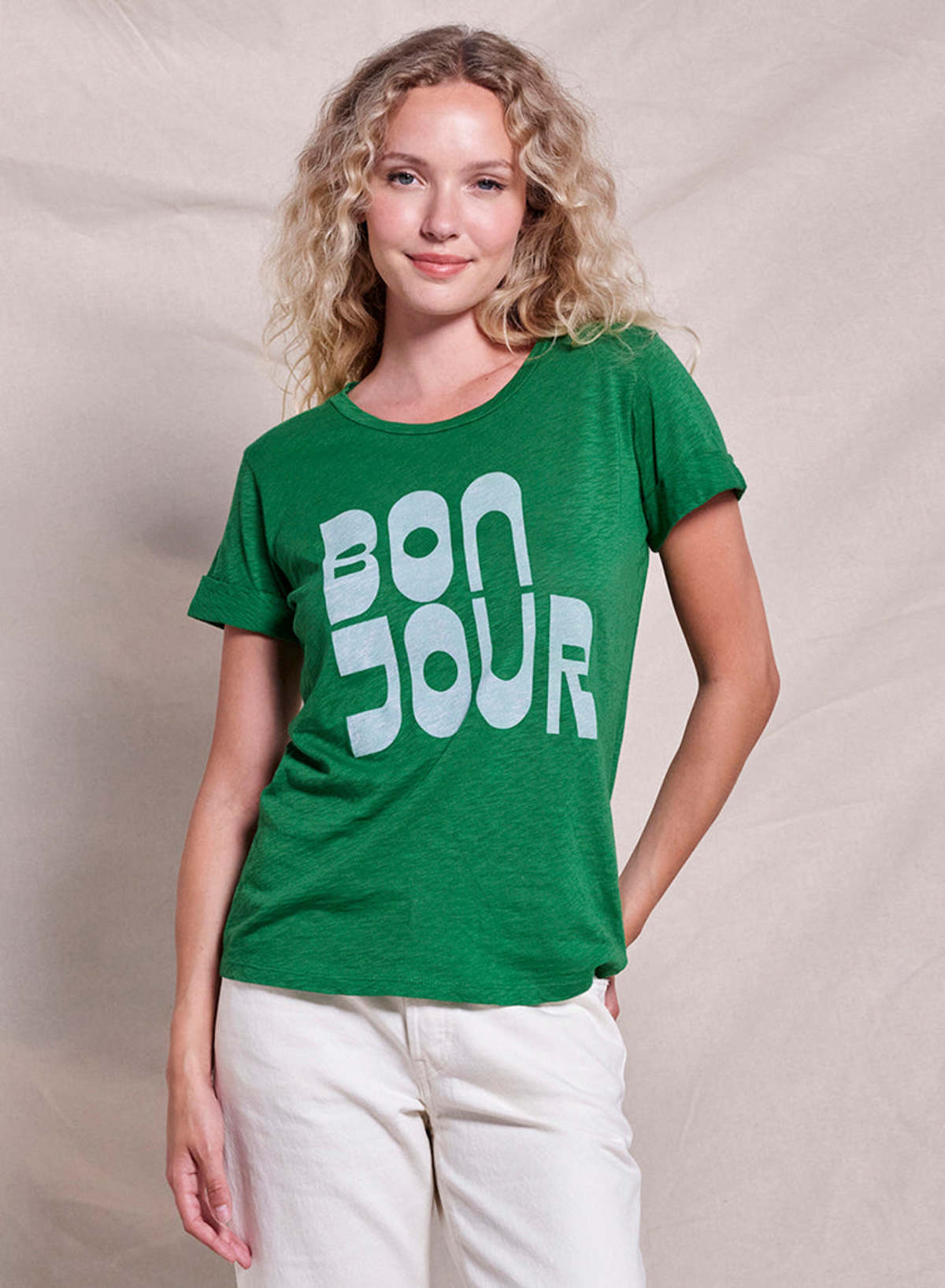Sundry Bonjour Tee - Green Garden | Garmentory